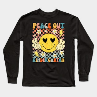 Peace Out Kindergarten Happy Last Day Of School Graduate T-Shirt Long Sleeve T-Shirt